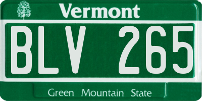 VT license plate BLV265