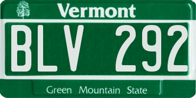 VT license plate BLV292