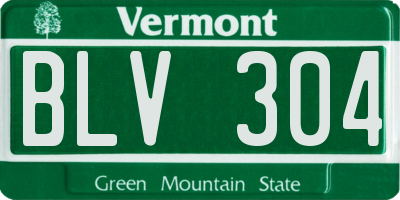 VT license plate BLV304