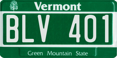 VT license plate BLV401