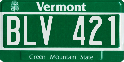 VT license plate BLV421