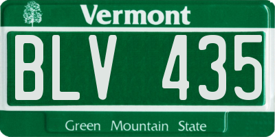 VT license plate BLV435