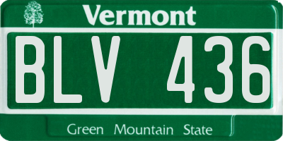 VT license plate BLV436