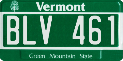VT license plate BLV461