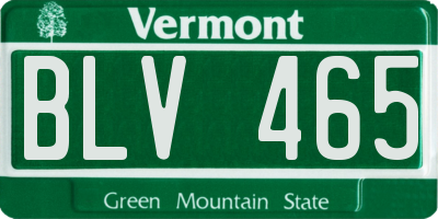 VT license plate BLV465