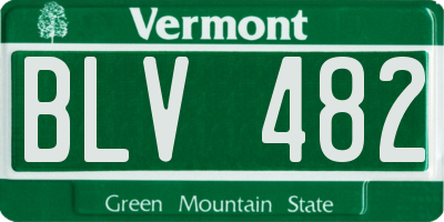 VT license plate BLV482
