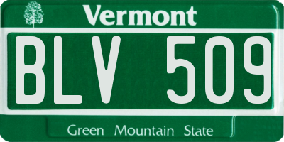 VT license plate BLV509