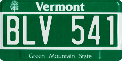 VT license plate BLV541