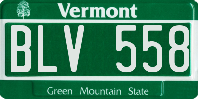 VT license plate BLV558