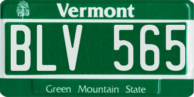 VT license plate BLV565