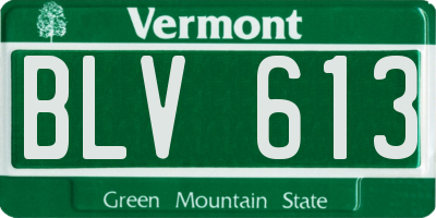 VT license plate BLV613