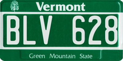 VT license plate BLV628