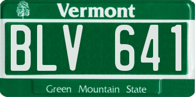 VT license plate BLV641
