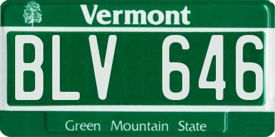 VT license plate BLV646