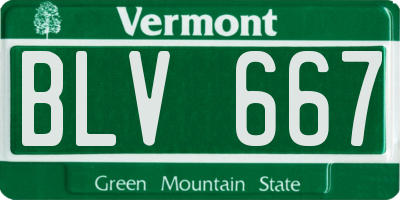 VT license plate BLV667