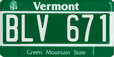 VT license plate BLV671