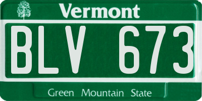 VT license plate BLV673
