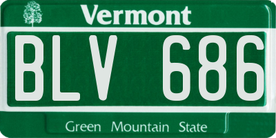VT license plate BLV686