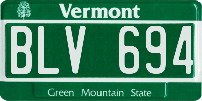 VT license plate BLV694
