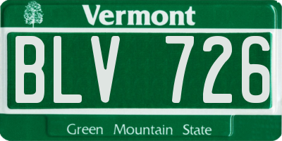 VT license plate BLV726