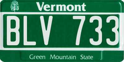 VT license plate BLV733