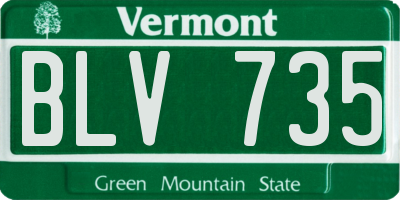 VT license plate BLV735