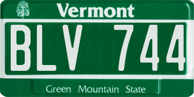 VT license plate BLV744