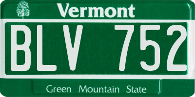 VT license plate BLV752