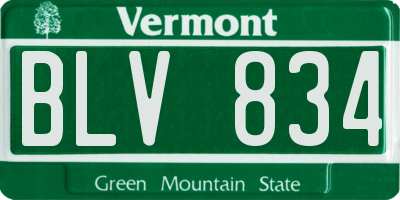 VT license plate BLV834