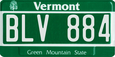 VT license plate BLV884