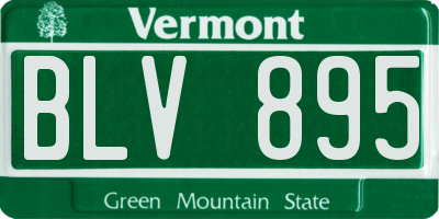 VT license plate BLV895