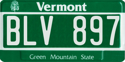 VT license plate BLV897