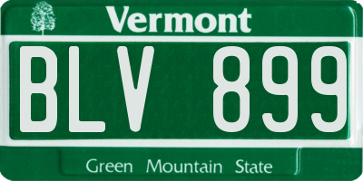 VT license plate BLV899