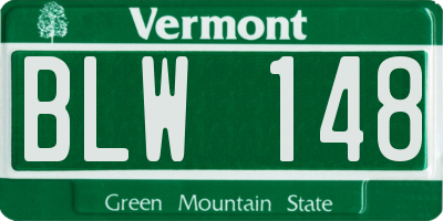 VT license plate BLW148
