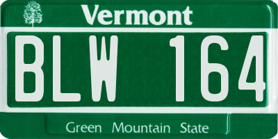 VT license plate BLW164