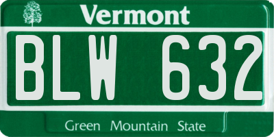 VT license plate BLW632