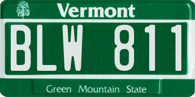 VT license plate BLW811