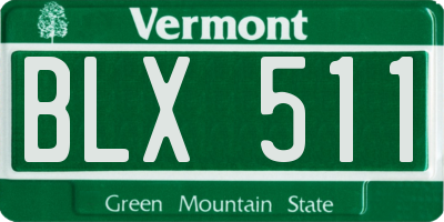 VT license plate BLX511