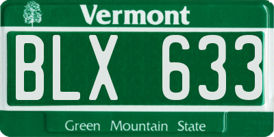 VT license plate BLX633