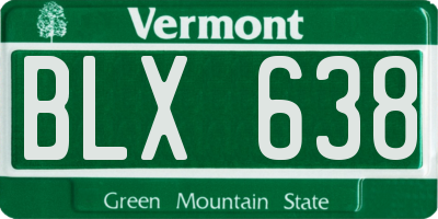 VT license plate BLX638