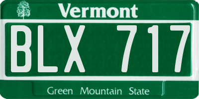 VT license plate BLX717