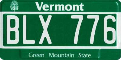 VT license plate BLX776