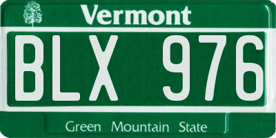 VT license plate BLX976