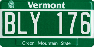 VT license plate BLY176
