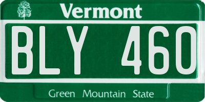 VT license plate BLY460