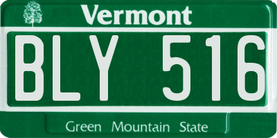 VT license plate BLY516