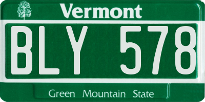 VT license plate BLY578