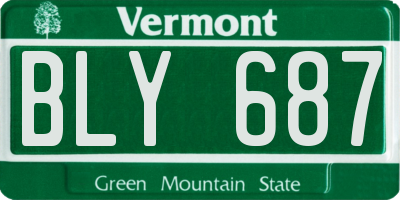 VT license plate BLY687