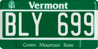 VT license plate BLY699