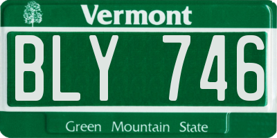 VT license plate BLY746